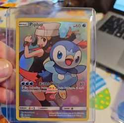 Piplup (Secret) 239/236 Pokemon Sun and Moon Cosmic Eclipse Holo NM - Image 1