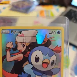 Piplup (Secret) 239/236 Pokemon Sun and Moon Cosmic Eclipse Holo NM - Image 4