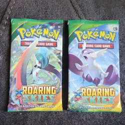Pokemon TCG A PAIR OF sealed booster packs XY ROARING SKIES SEALED BOOSTER PACKS - Image 1
