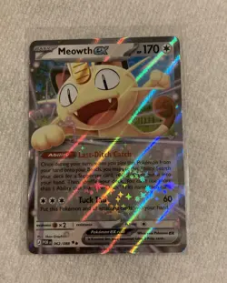 Pokemon Meowth EX 062/088 POK Full Art Holo Rare Basic HP170 Cat Attack - Image 1