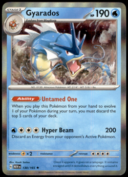 Gyarados 130/165 SV: Scarlet & Violet 151 Rare Holo NM Pokemon TCG - Image 1