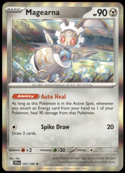 Magearna 107/159 SV09: Journey Together Rare Holo NM Pokemon TCG - Image 1