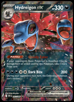 Hydreigon ex 067/086 SV: White Flare Double Rare Holo NM Pokemon TCG - Image 1