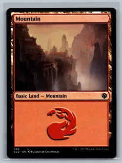 Magic MTG Starter Commander Decks 4x Mountain #346 TCG CCG Playset - Image 1