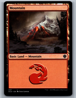 Magic MTG Starter Commander Decks 4x Mountain #347 TCG CCG Playset - Image 1