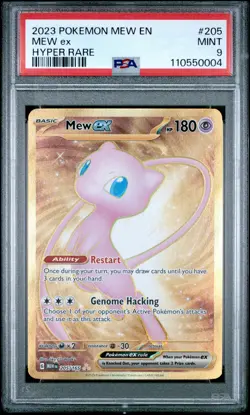 2023 POKEMON MEW EN-151 HYPER RARE #205 MEW EX PSA 9 - Image 1