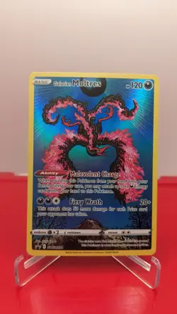 Pokemon TCG Galarian Moltres SWSH284 Crown Zenith Holo Black Star Promo IR NM - Image 1