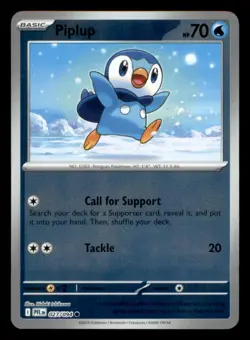 Piplup Common ME02: Phantasmal Flames 027/094 NM Pokemon - Image 1