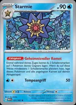Pokemon Karten 151 Starmie 121/165 Deutsch - Image 1