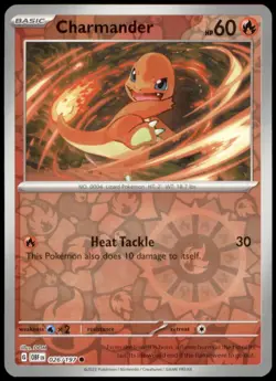 Charmander 026/197 SV03: Obsidian Flames Common Reverse Holofoil NM Pokemon TCG - Image 1