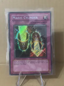 Yu-Gi-Oh! TCG Magic Cylinder 1st Edition Card Secret Rare LON-104 NM - Image 1