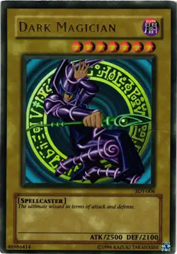 Yugioh Dark Magician SDY-006 Unlimited Edition Ultra Rare DMG - Image 1