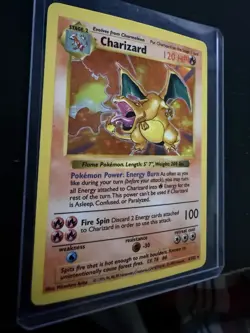 Pokemon Charizard 4/102 Base Set Shadowless Holo Rare 120 HP English Card - Image 2