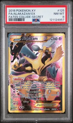Alakazam EX 2016 Fates Collide #125/124 PSA 8 - Image 1