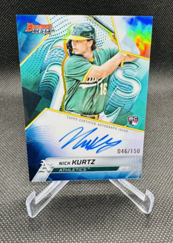 Nick Kurtz 2025 Bowmans Best Rookie Blue Refractor On Card Auto /150 A’s - Image 1