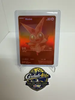 Pokemon Victini Holo Rare Card 2025 White Flare Black Bolt 172/086 - Image 1