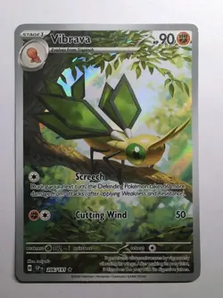 Pokemon TCG Vibrava 206/191 Surging Sparks Illustration Rare Card NM IR Pokemon - Image 1