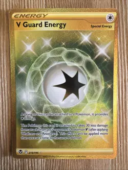 V Guard Energy - 215/195 - Pokemon Silver Tempest Secret Rare Card NM - Image 1