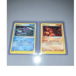 Nintendo Pokemon TCG Kyogre ex & Groudon ex Basic Card Lot - 2 Cards - Image 1