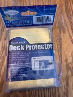 Ultra Pro Deck Protector Sleeves Ancient Gold 50 Pack Yugioh Card Game Small - Image 2