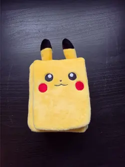 Nintendo Pikachu Face Deck Box Pokemon Center TCG Cards Game Plush Box 2023 - Image 1