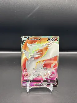 Pokemon Reshiram V Full Art Ultra Rare Holo Card 172/195 Silver Tempest TCG - Image 1