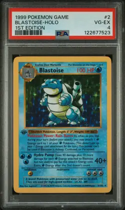 1999 POKEMON BASE SET 1ST EDITION #2 BLASTOISE-HOLO PSA 4 - Image 1