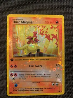 Thicc Magmar (Alternative Custom Art ) Holografic Card - Image 1