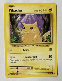 2016 Pokemon Evolutions Pikachu 35/108 Common Base Card Fat Pikachu Ungraded - Image 1