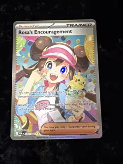 Pack Fresh Rosa’s Encouragement SIR 123/088 Pokemon Perfect Order Card Pikachu - Image 2