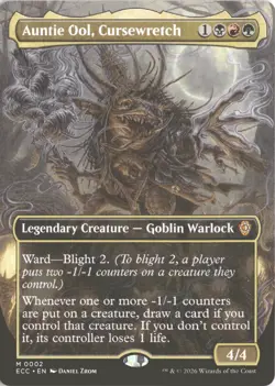 MTG Auntie Ool, Cursewretch (0002) *Non-Foil* Borderless Lorwyn Eclipsed MT/NM - Image 1