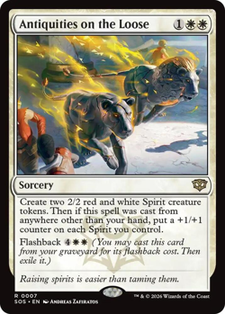 MTG magic 1x Antiquities on the Loose (M/NM) Secrets of Strixhaven - Image 1