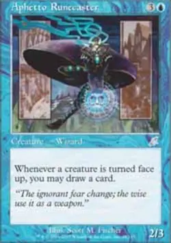 Moderate Play, English MTG Foil Aphetto Runecaster - Foil Scourge Magic the Gath - Image 1