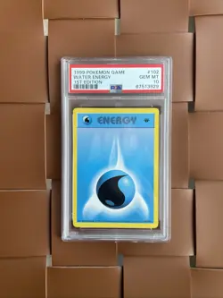 1999 Pokemon Game Water Energy #102 1st Edition PSA 10 - Image 4