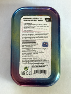 Pokemon Scarlet & Violet Prismatic Evolutions Mini Tin Sealed Espeon - Image 2