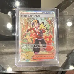 Pokemon TCG Ethan's Adventure 236/182 Destined Rivals Full Art Holo SIR - Image 1