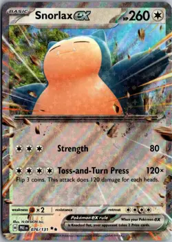 Snorlax ex 076/131 Holo Double Rare SV: Prismatic Evolutions Pokemon NM/M - Image 2