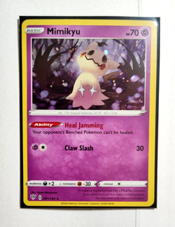 Pokemon TCG Mimikyu 081/189 Cosmo w/ SWIRL Holo Darkness Ablaze Playset NM - Image 5
