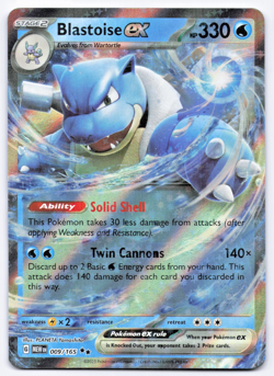 Pokemon TCG Blastoise ex 009/165 Scarlet & Violet 151 Playset NM - Image 1