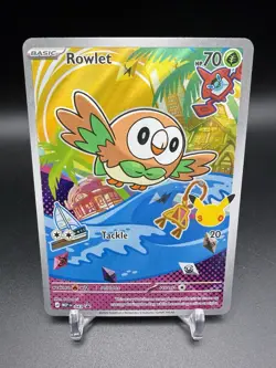 2025 Pokemon MEP Black Star Promos Rowlet #043 - Image 1