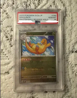 DRAGONITE MASTER BALL REVERSE HOLO 2023 POKEMON SV2a JP GEM MT PSA 10 #149 - Image 1