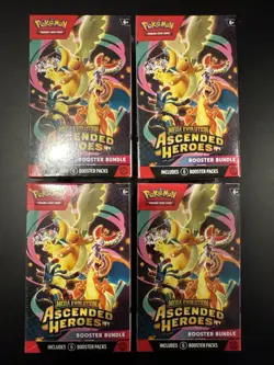 4x Pokemon Ascended Heroes Booster Bundle Factory Sealed Booster Packs - Image 1