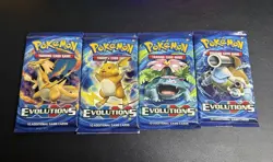 XY Evolutions Booster Pack Art Set (4 packs) - Pokemon TCG 2016 - Factory Sealed - Image 1
