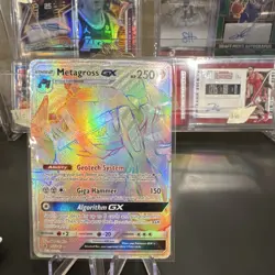 Pokemon Metagross GX Full Art Secret Rare Holo 157/145 SM-Guardians Rising - Image 1