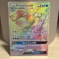 Pokemon Primarina GX 149/145 Guardians Rising Secret Rare Holo English LP - Image 1