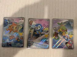 Pokemon TCG First Partner Illustration Collection Holo Chimchar, Turtwig, Piplup - Image 1