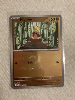 Pokemon Mienfoo (Pokeball) Reverse Holo 052/086 SV: White Flare English 2025 - Image 1