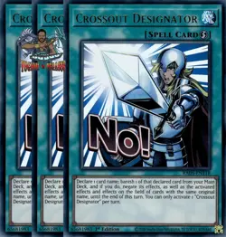 Yugioh 3x Crossout Designator RA05-EN118 Ultra Rare 1st Ed NM - Image 1