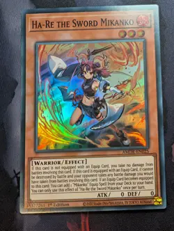 Ha-Re the Sword Mikanko - AMDE-EN025 - Super Rare - 1st Edition Yugioh - Image 1