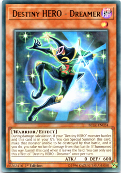 Destiny HERO - Dreamer - BLLR-EN024 - Ultra Rare - 1st Edition Yugioh - Image 1